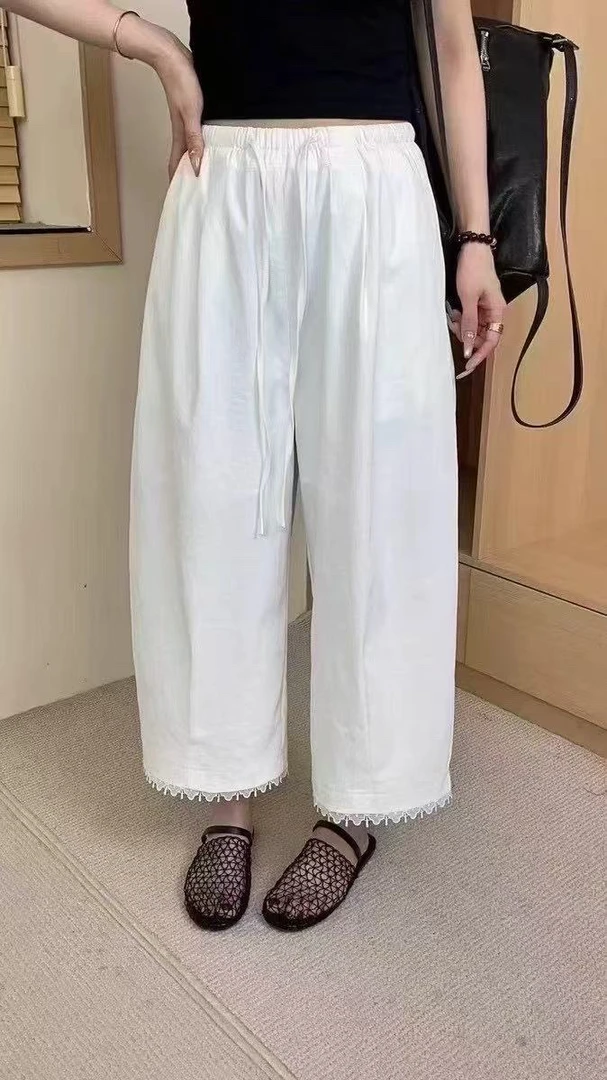 【肉总】睫毛九分阔腿裤显瘦休闲裤2580