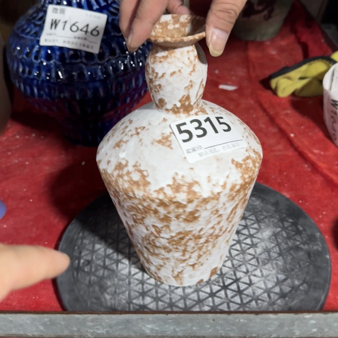 瓷片景德镇陶瓷花器默认无孔编号5315口3高27肚16