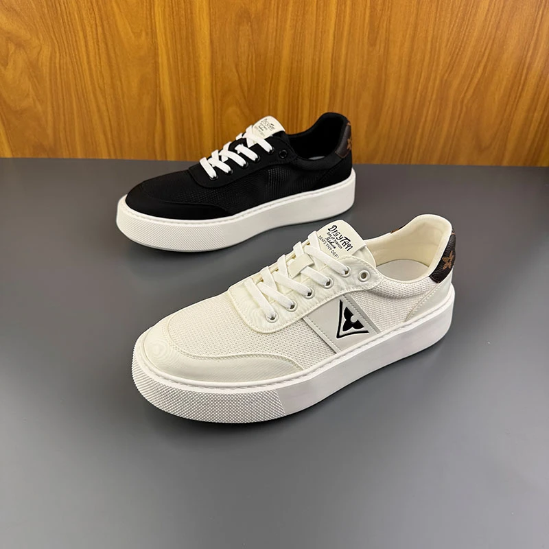 夏季百搭透气厚底学生韩版运动男鞋鞋子男款一脚蹬鞋男