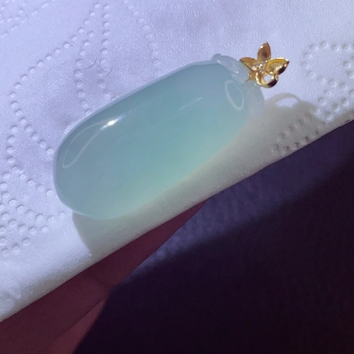 颈饰18K金镶嵌翡翠翡翠
