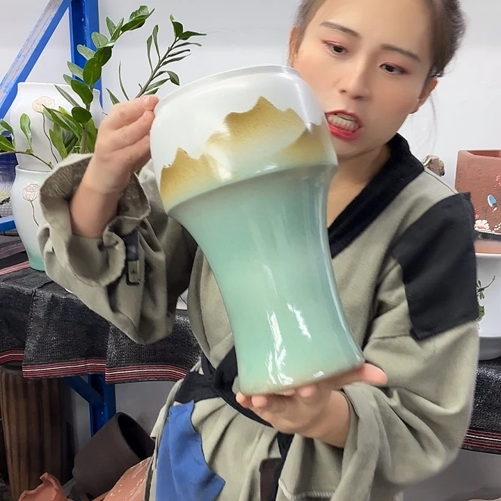 14×27 -粗陶花盆有孔