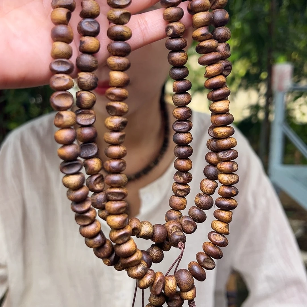 沉香手串海南老白奇金丝蜜结玉化红油虫漏开口笑多样性发一20g