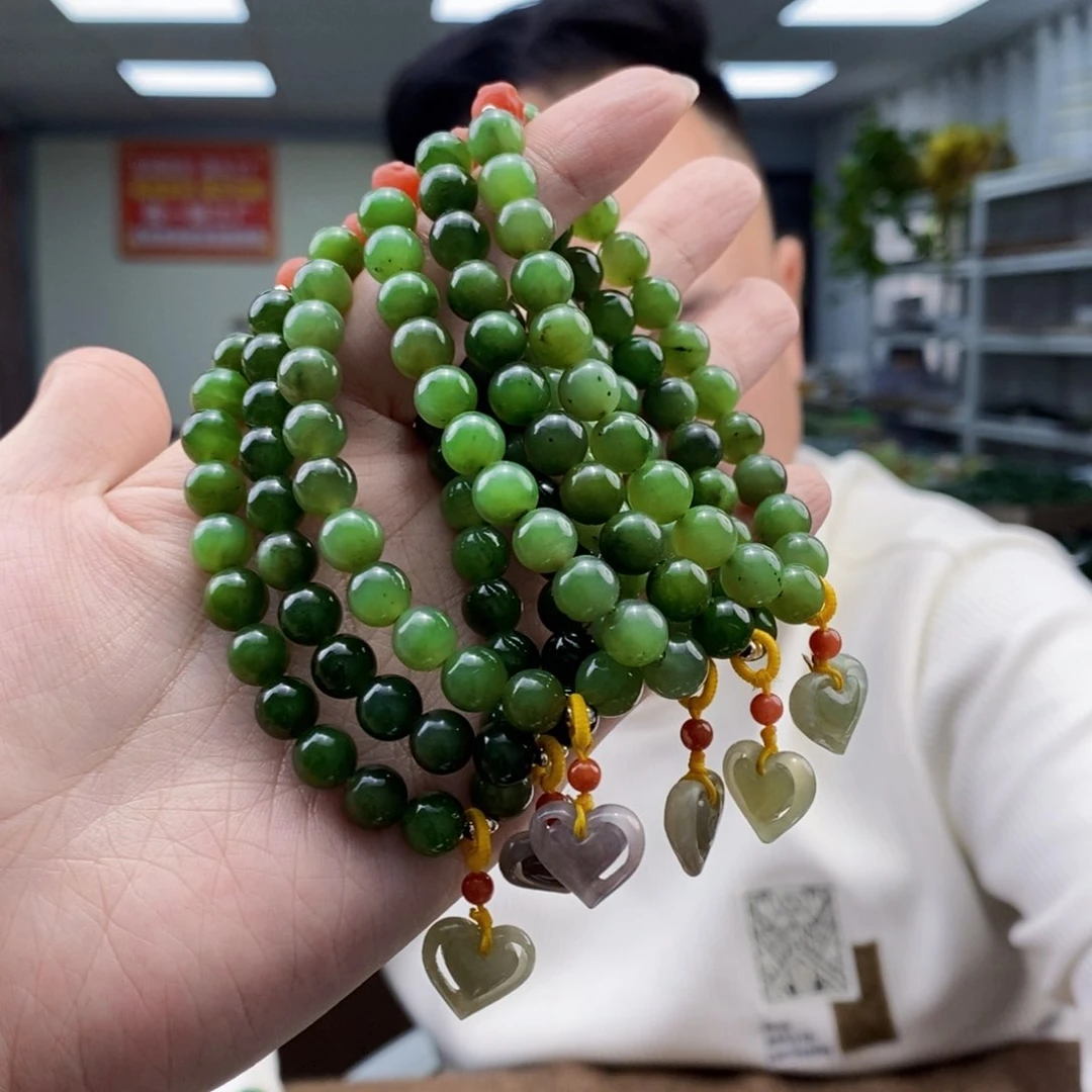 和田玉手串未镶嵌多样性发货 拍一发一