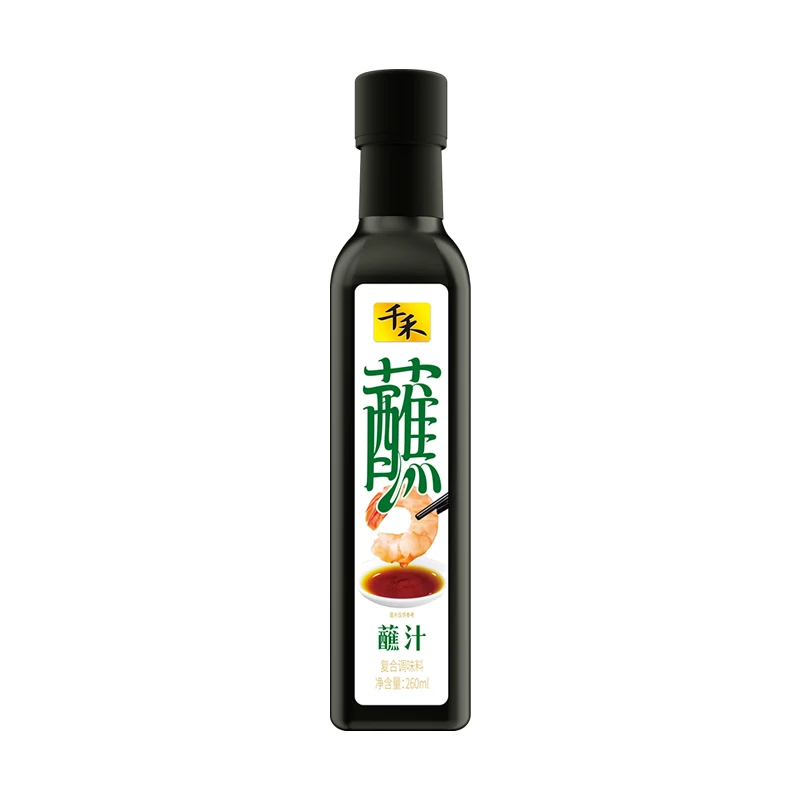 千禾蘸汁260ml/瓶调味料蒸鱼虾海鲜蔬菜凉拌点蘸提鲜饺子蘸水酱油