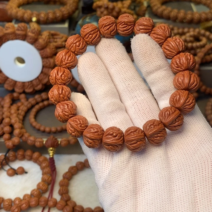 深***明桃核手串秦岭龙纹