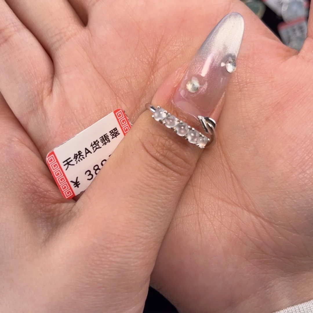 翡翠戒指银S925镶嵌669888