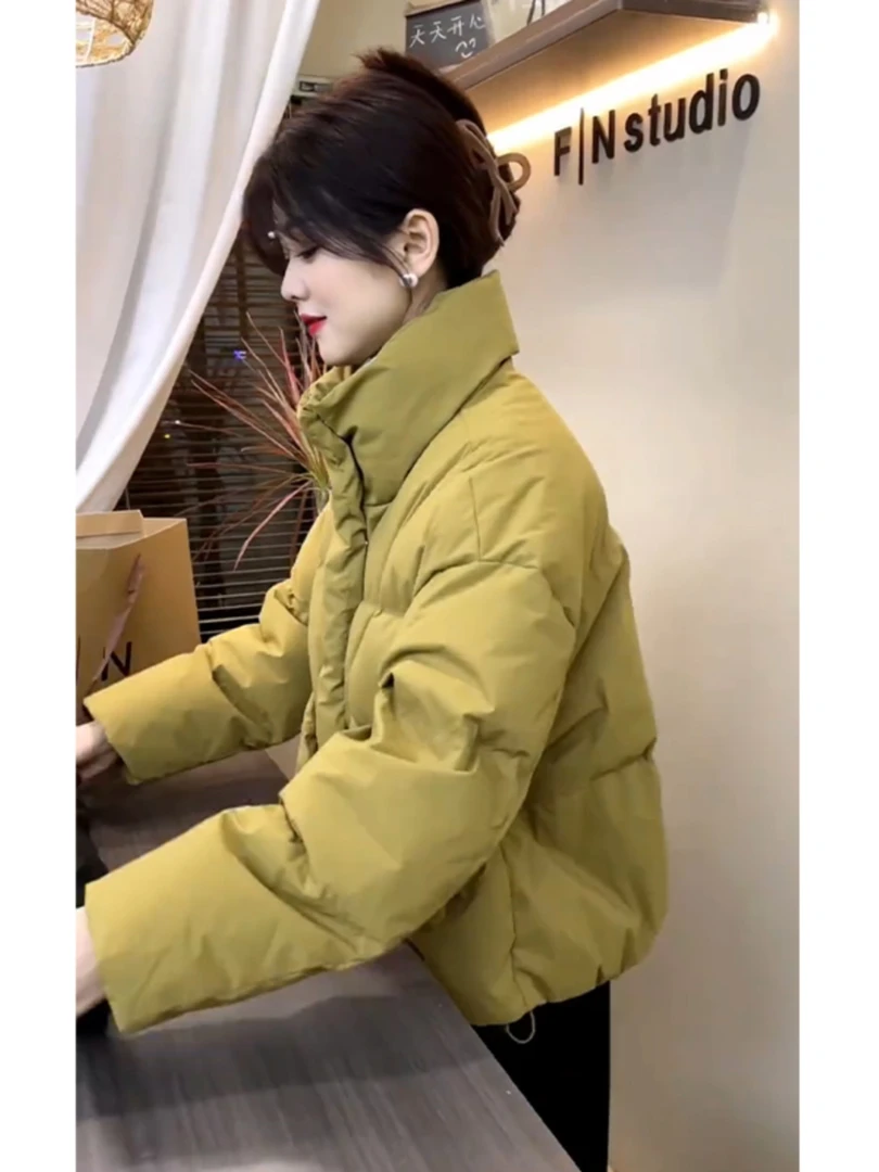 2025冬季巨保暖时尚新款高级感加厚高领百搭休闲百搭面包服外套女