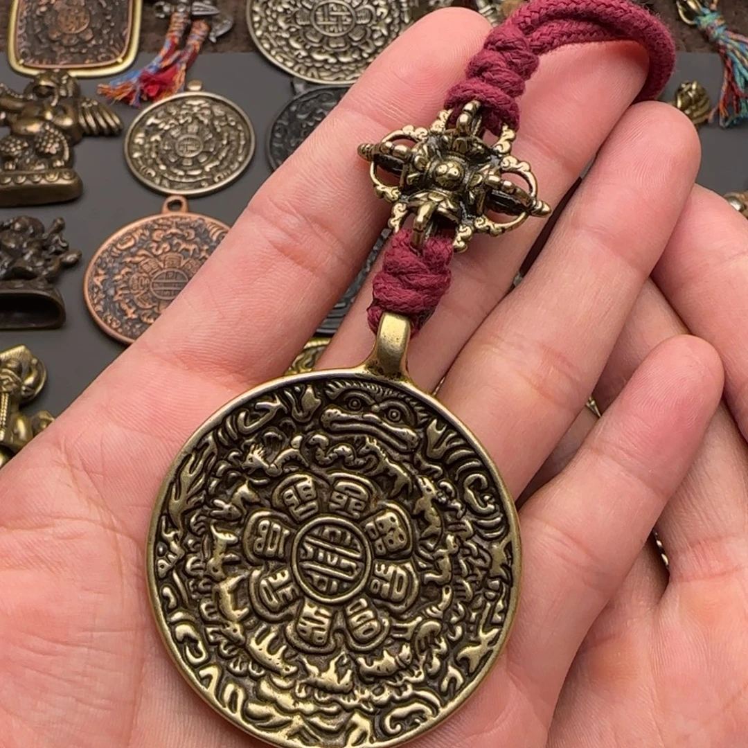 老铜九宫牌吊坠喜欢的来