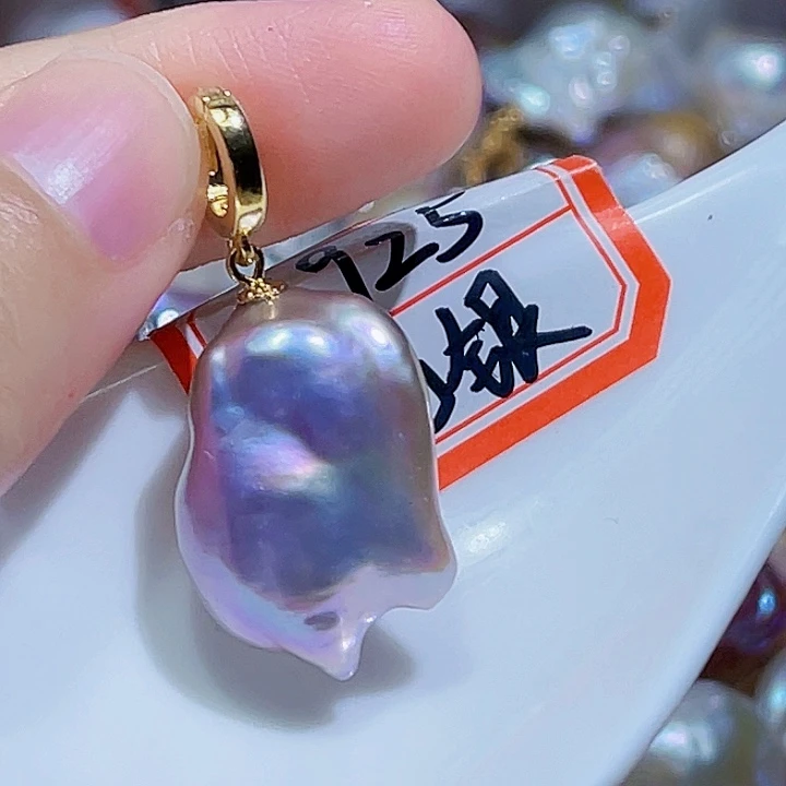 淡水珍珠银S925镶嵌颈饰