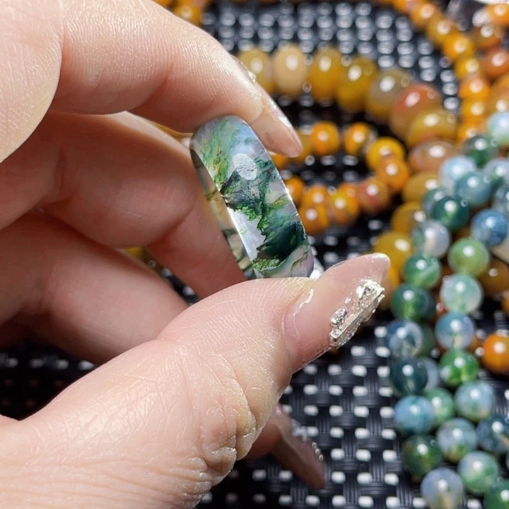 玛瑙/玉髓颈饰未镶嵌豆*