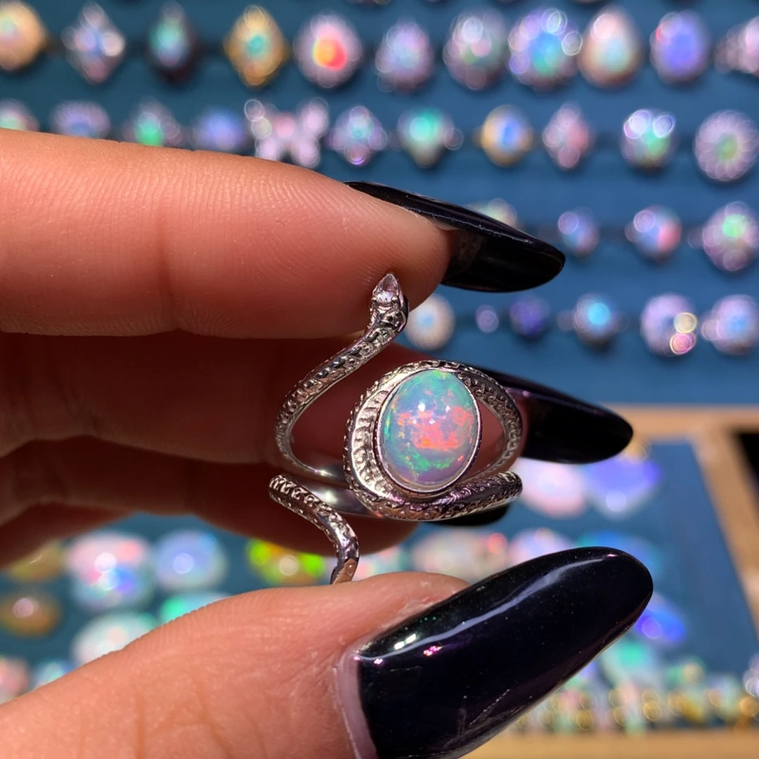 欧泊银S925镶嵌戒指款