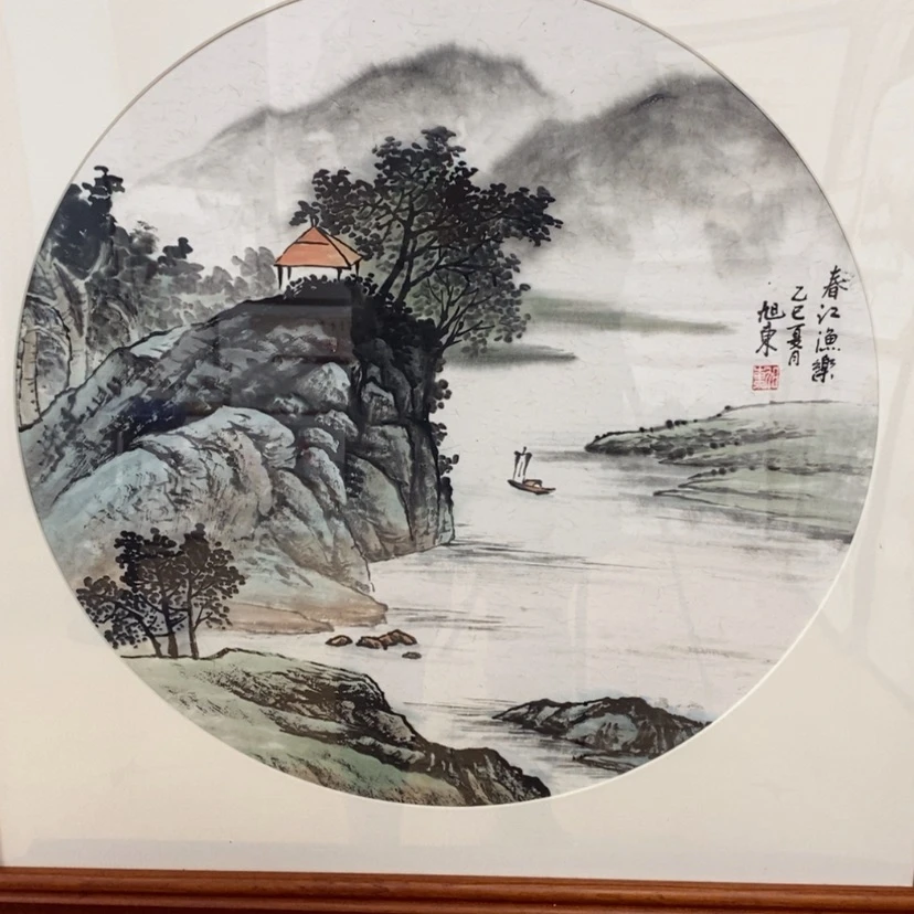 【闪购商品】国画手绘国画带框60.60