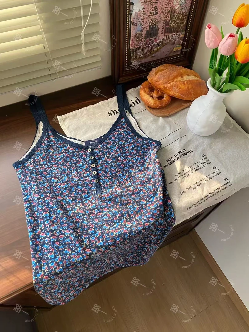 韩国代购.Call my name  纯欲碎花吊带睡衣L25062836