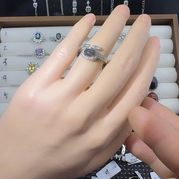 欧泊银S925镶嵌戒指