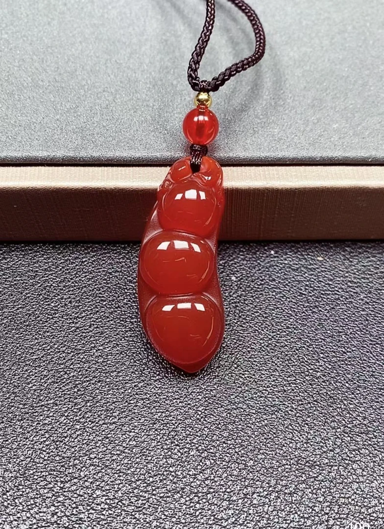 【红福豆】A 正品天然玉石、奢华吊坠天然玉玉髓 多样性发货 发一件