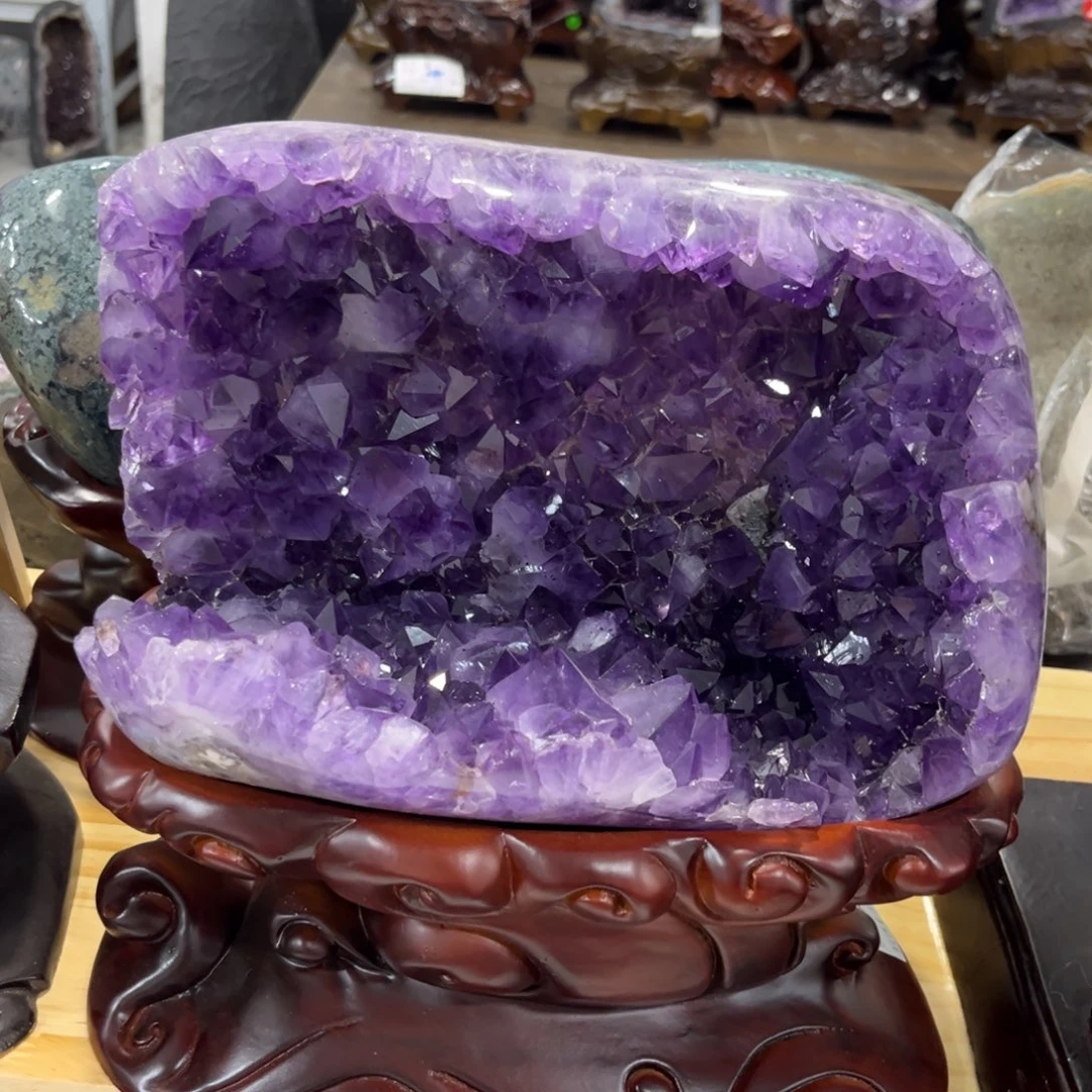 未镶嵌紫晶摆件水晶