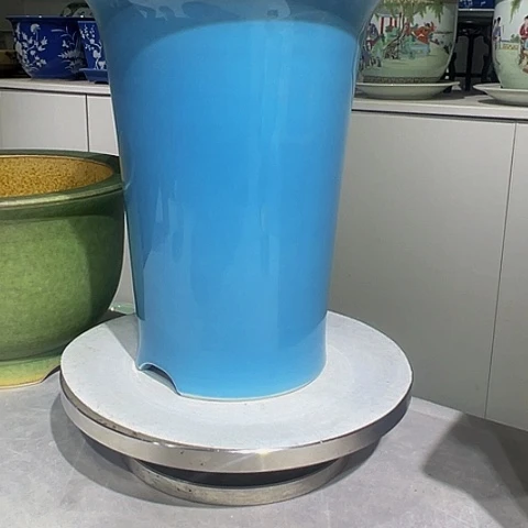 摆件用****5天蓝釉手工陶瓷