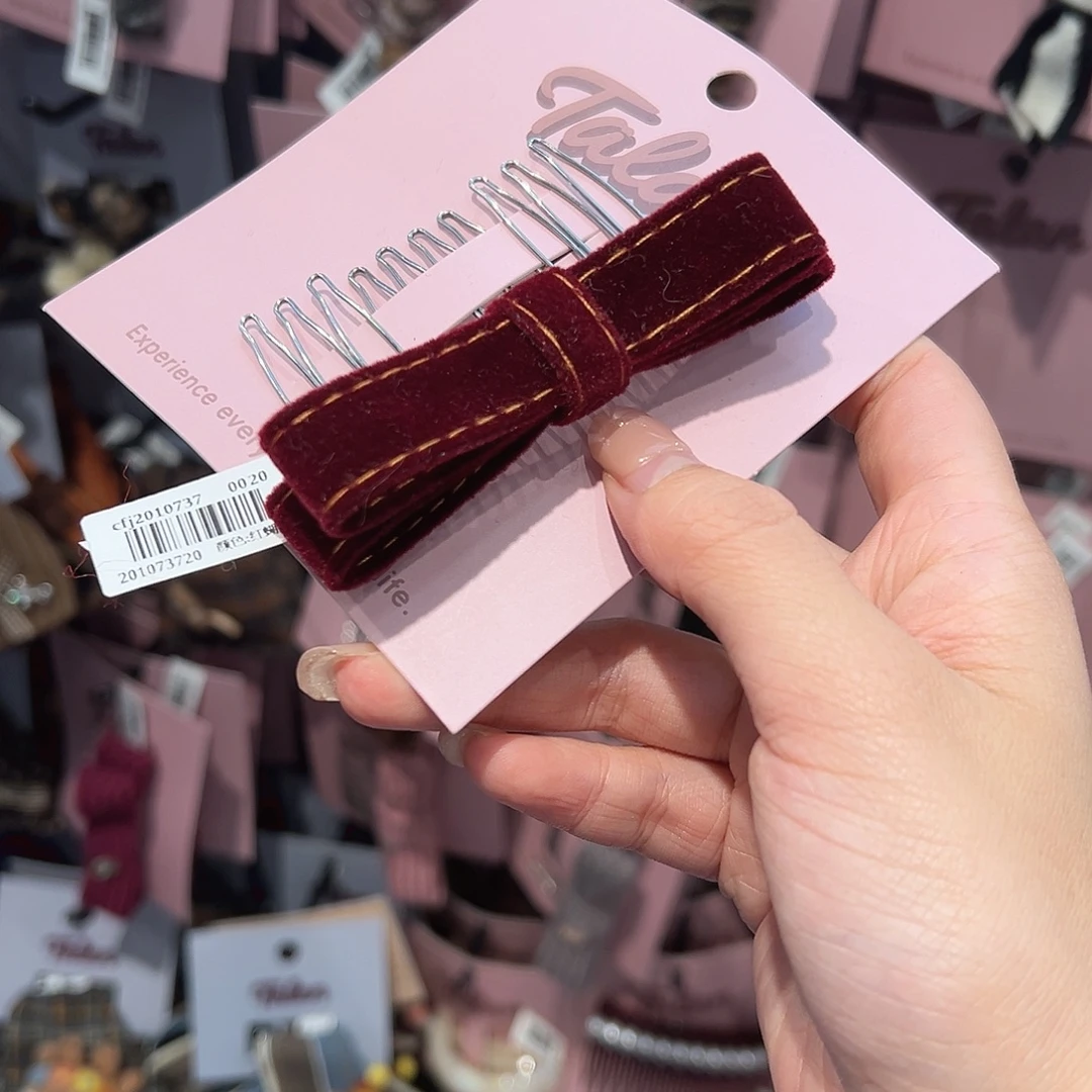 布艺铁合金红色插梳