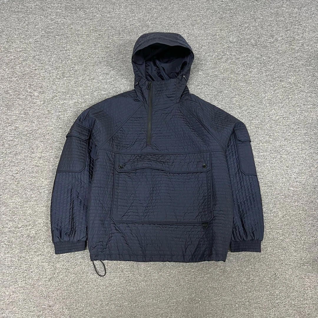 95新 GIORGIO ARMANI/阿玛尼 半拉链夹棉卫衣 50码