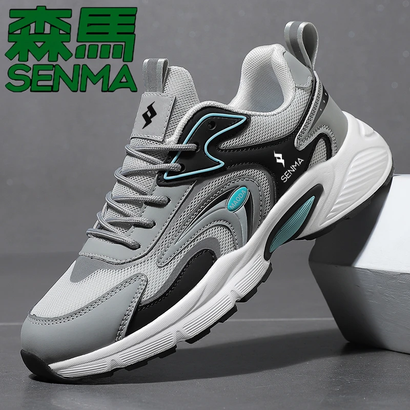 SENMA/森马跑步鞋春夏季运动鞋男款青年百搭轻便网面透气潮鞋