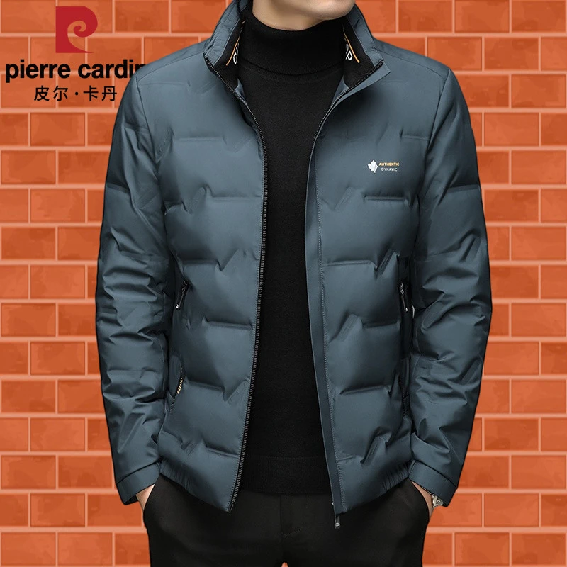 皮尔卡丹反季清仓羽绒服男短款冬季中年时尚潮流加厚立领保暖外套