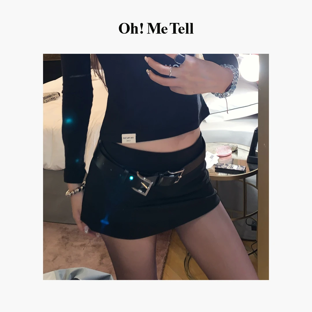 Oh！Me Tell【搭配神器】时尚百搭双扣方扣牛皮腰带皮带男女通用