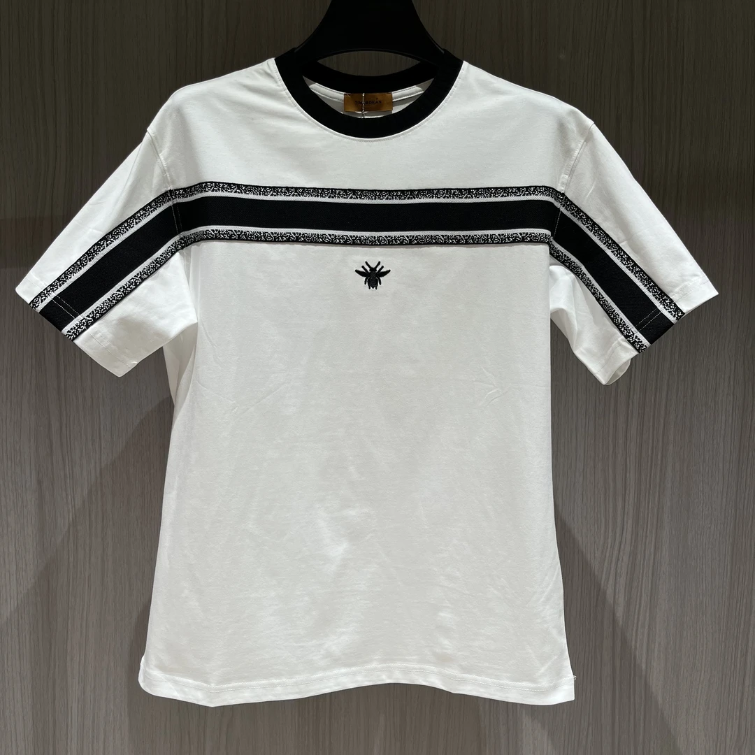 【TIME BOKAN】男士夏季时尚百搭休闲半袖圆领设计师拼接T恤9509