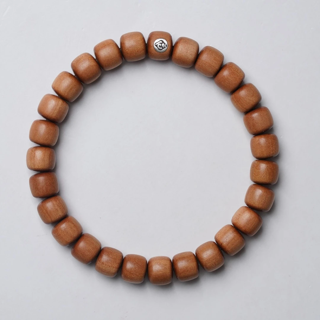 而已文玩 8mm老山檀香【百年】老型银标