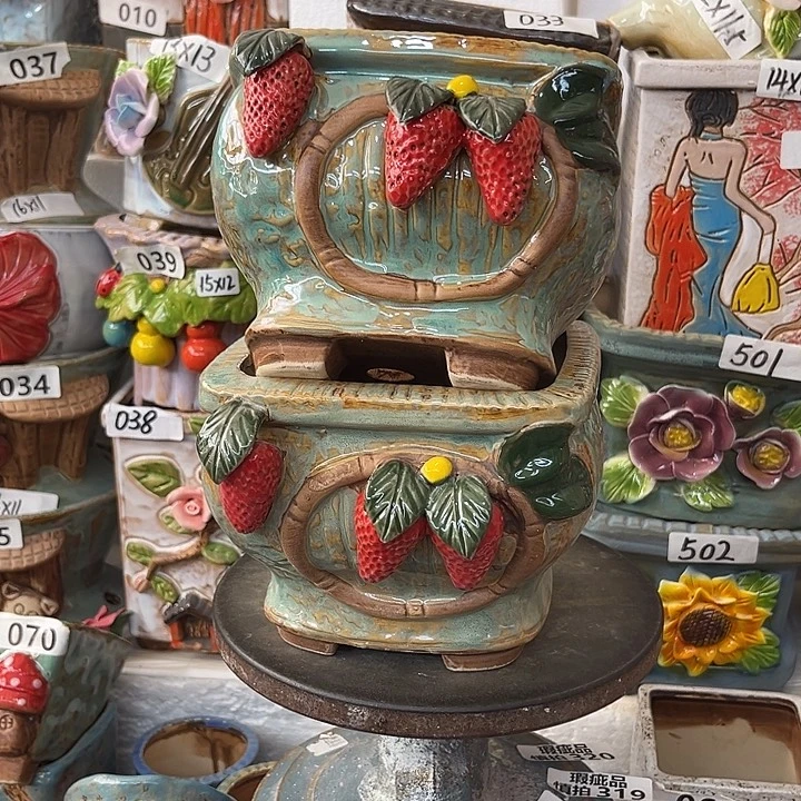 粗陶材质多肉花盆