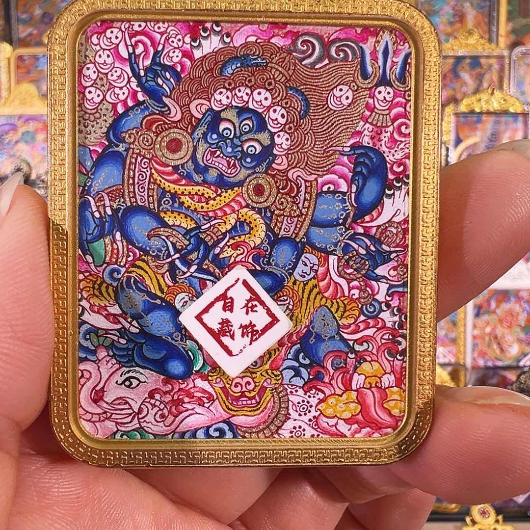 吊坠大黑天热贡纯手绘