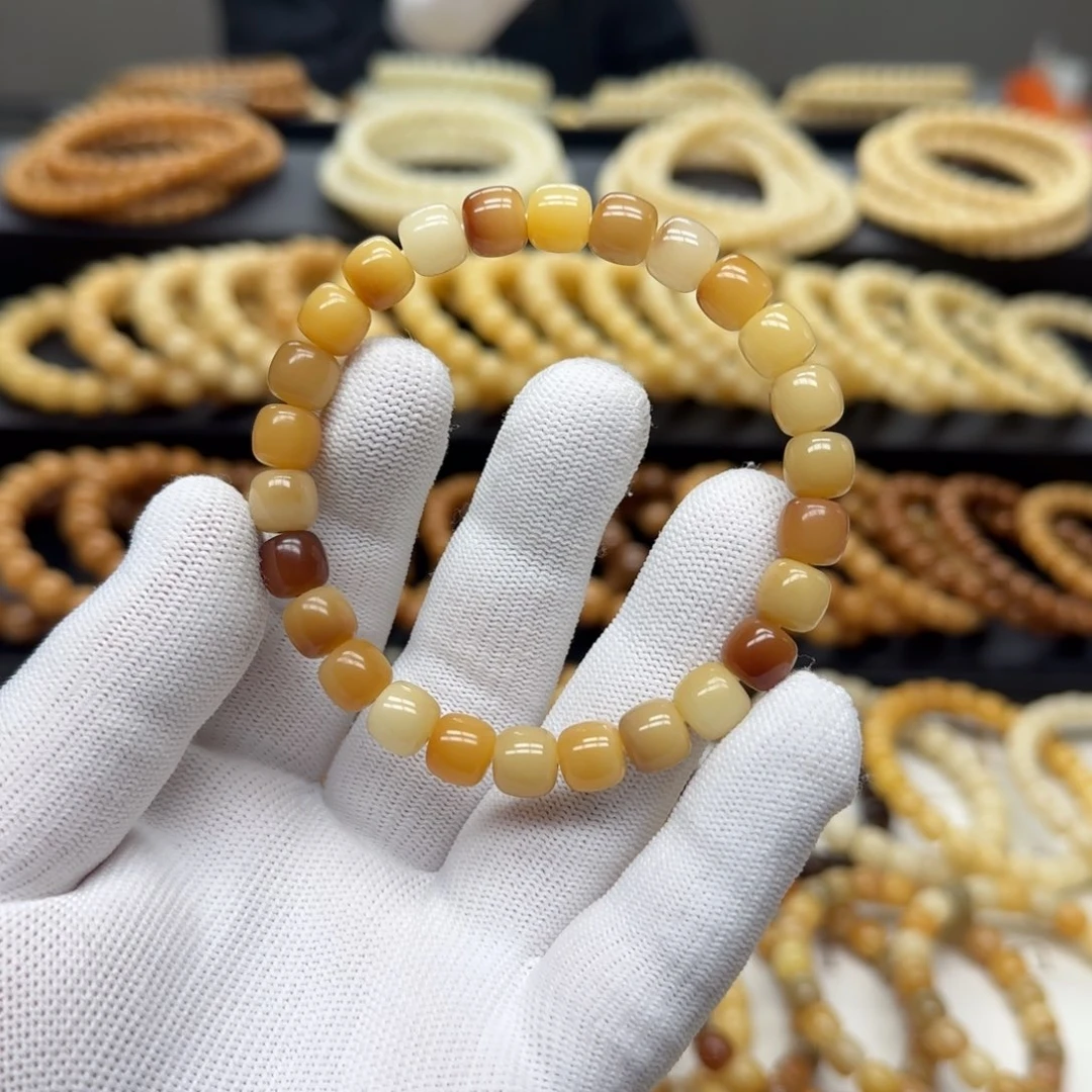 手串菩提根/象牙果8×9 5年 花皮多宝 鬼工