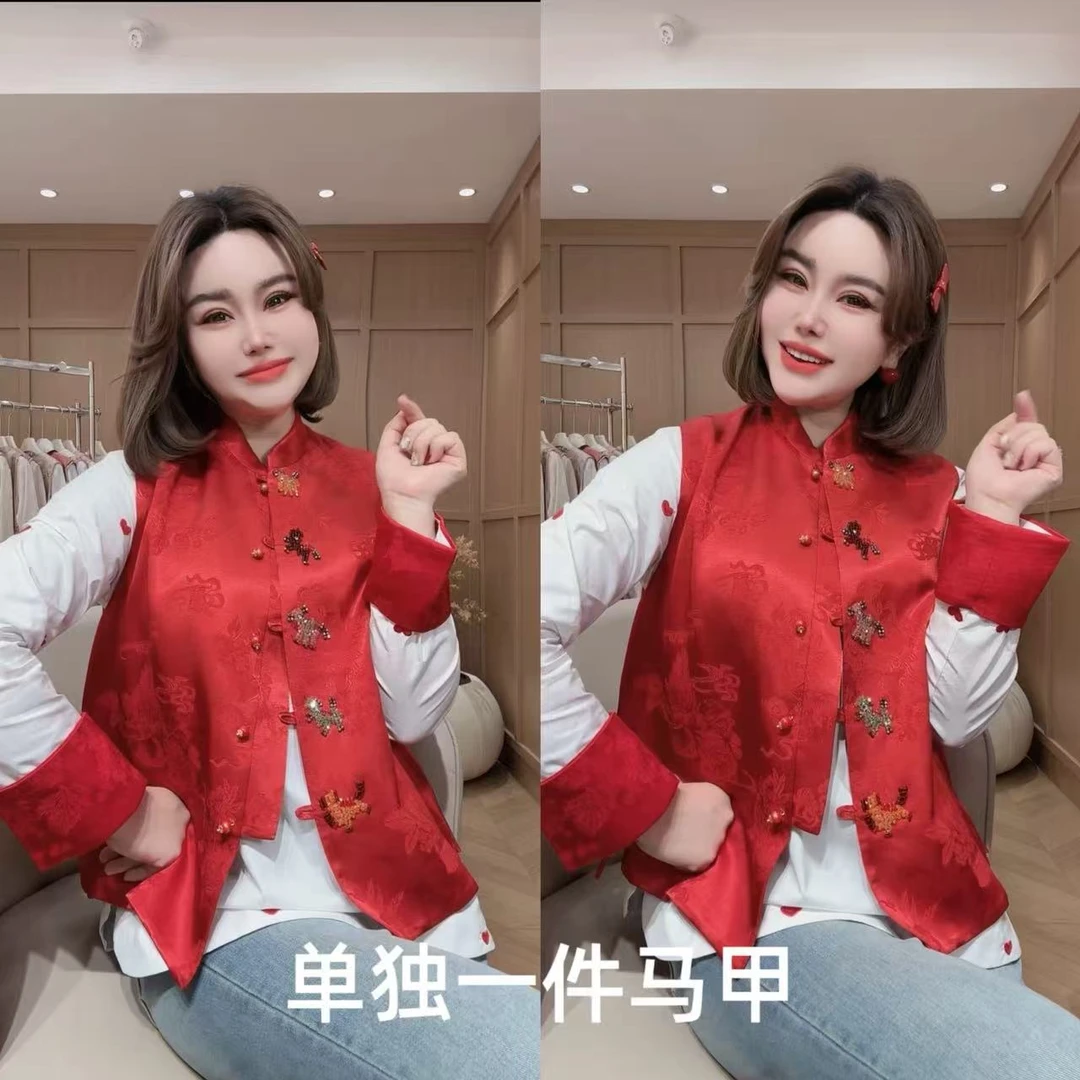 闺蜜精品122614【竹姿】重工小马提花马甲