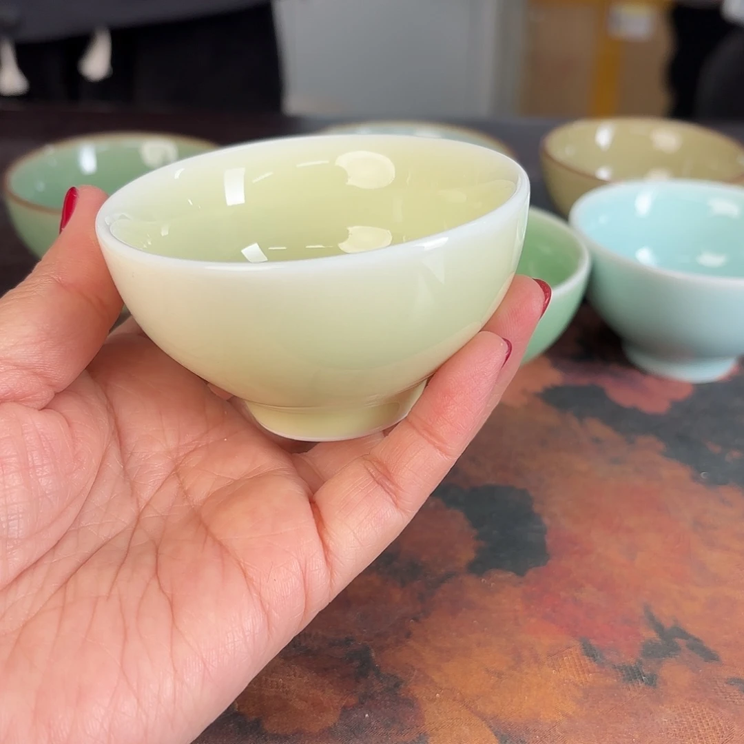 龙泉云间青瓷小米茶器