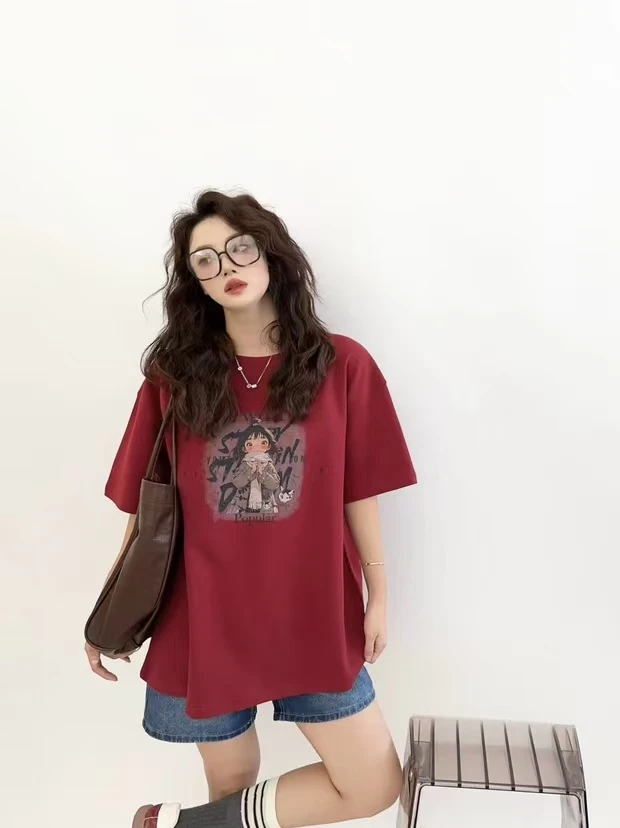 3212女款围巾女孩时尚休闲百搭短袖T恤