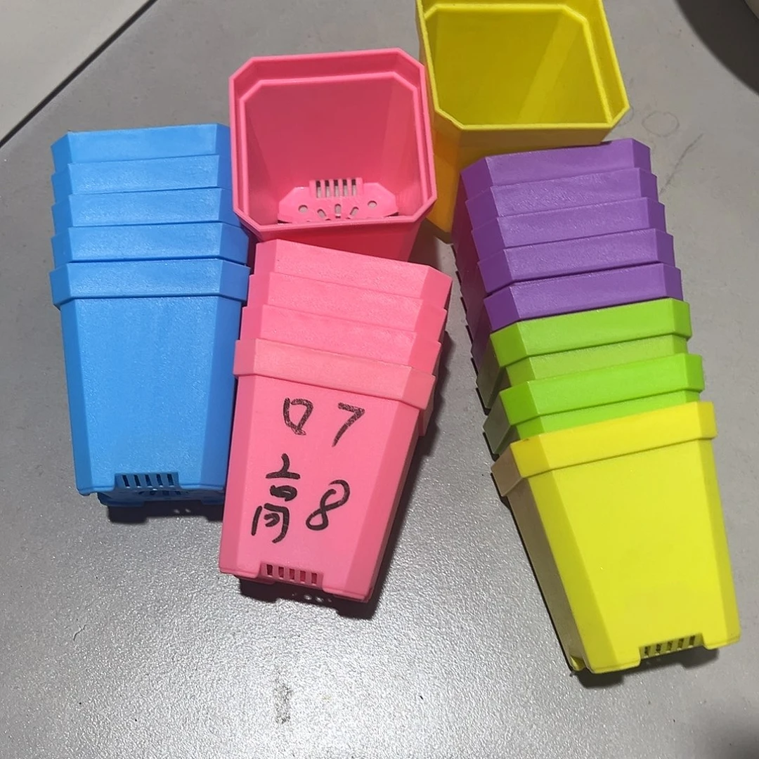 加厚彩方口7高8混色30个无托