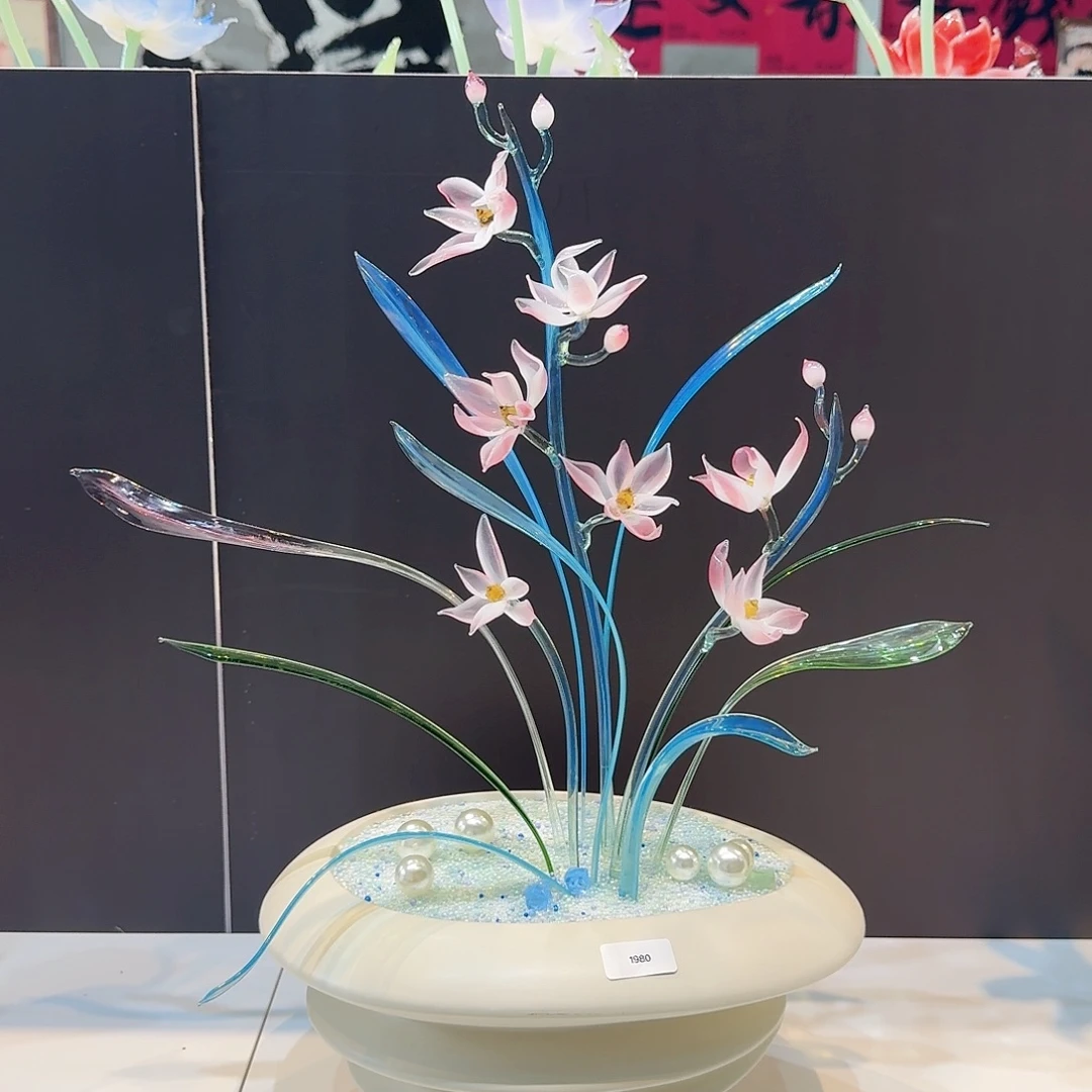 手工艺品琉璃优雅兰花05