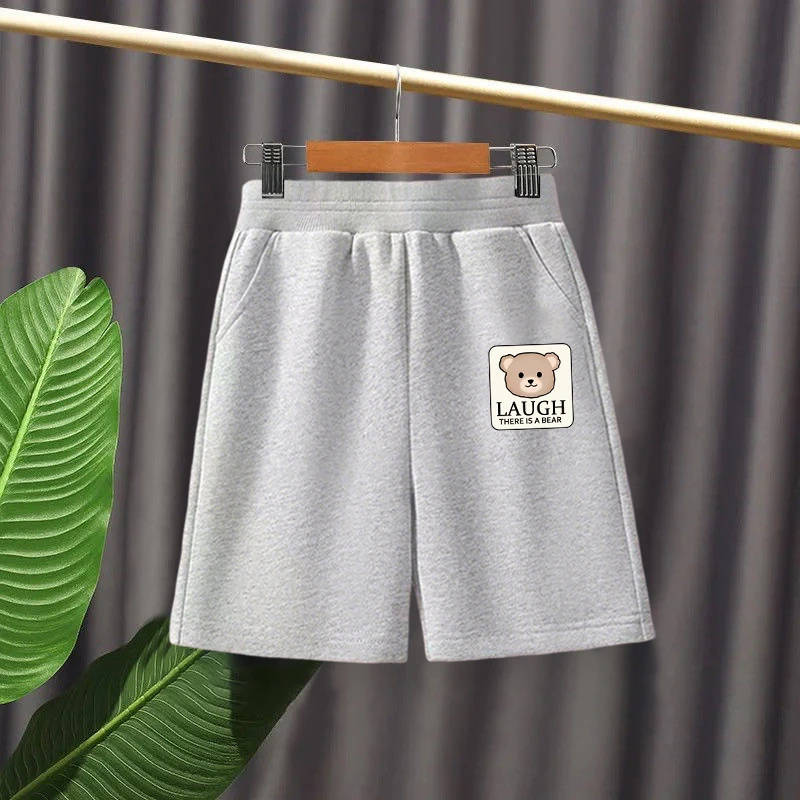 纯棉儿童口袋短裤男女童2025夏季新款小童休闲裤洋气宝宝五分裤