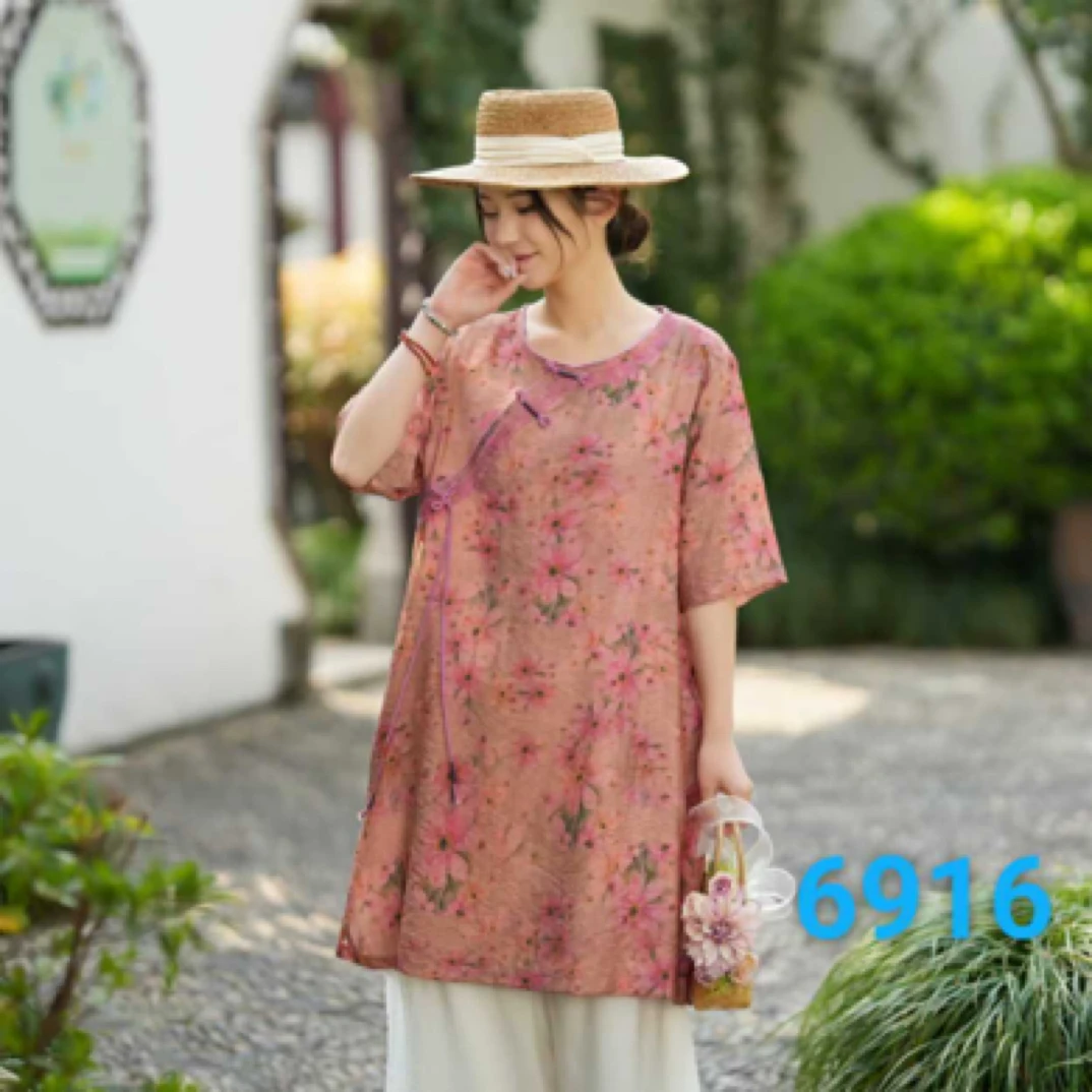 春夏款苎麻休闲长衫