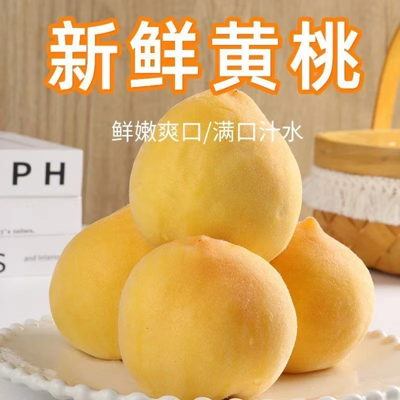 山东蒙阴锦绣黄桃新鲜采摘软硬两吃甜脆爽口皮薄肉厚汁多LLL