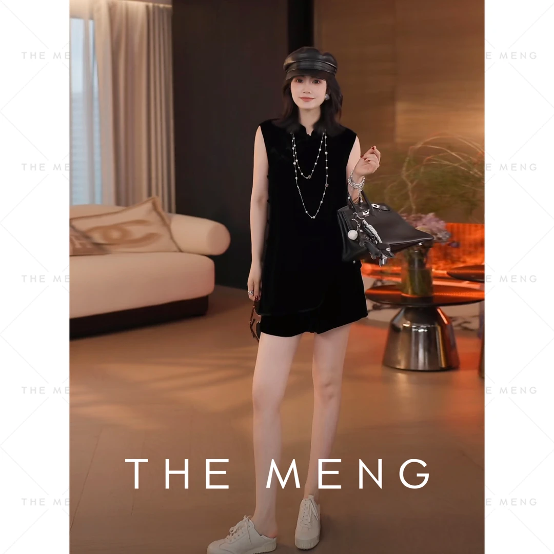 THE MENG【瞬间心动】高密天鹅丝绒通勤套装#M252I0530-A+B