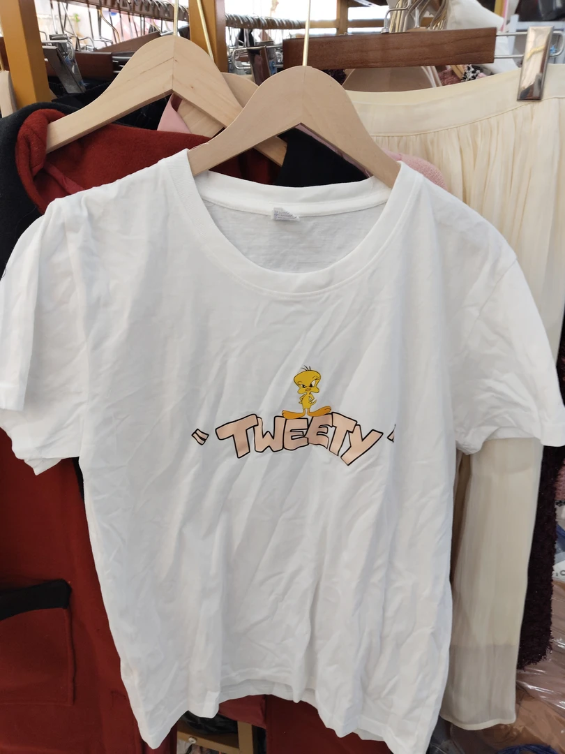 白色t恤女唐老鸭宽松款