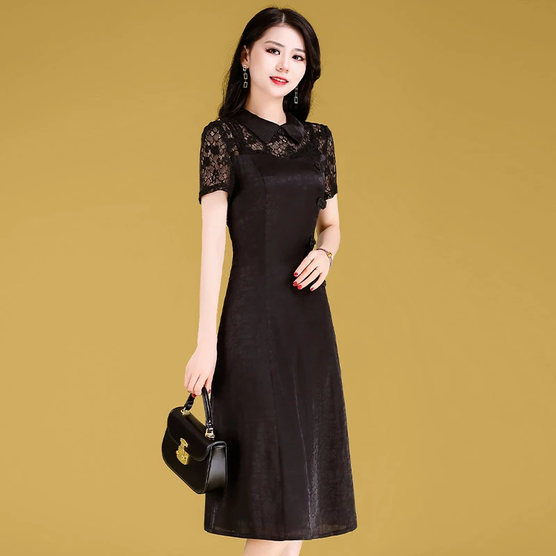 广州十三行爆款连衣裙女夏2025新款高端大气上档次新中式改良旗袍