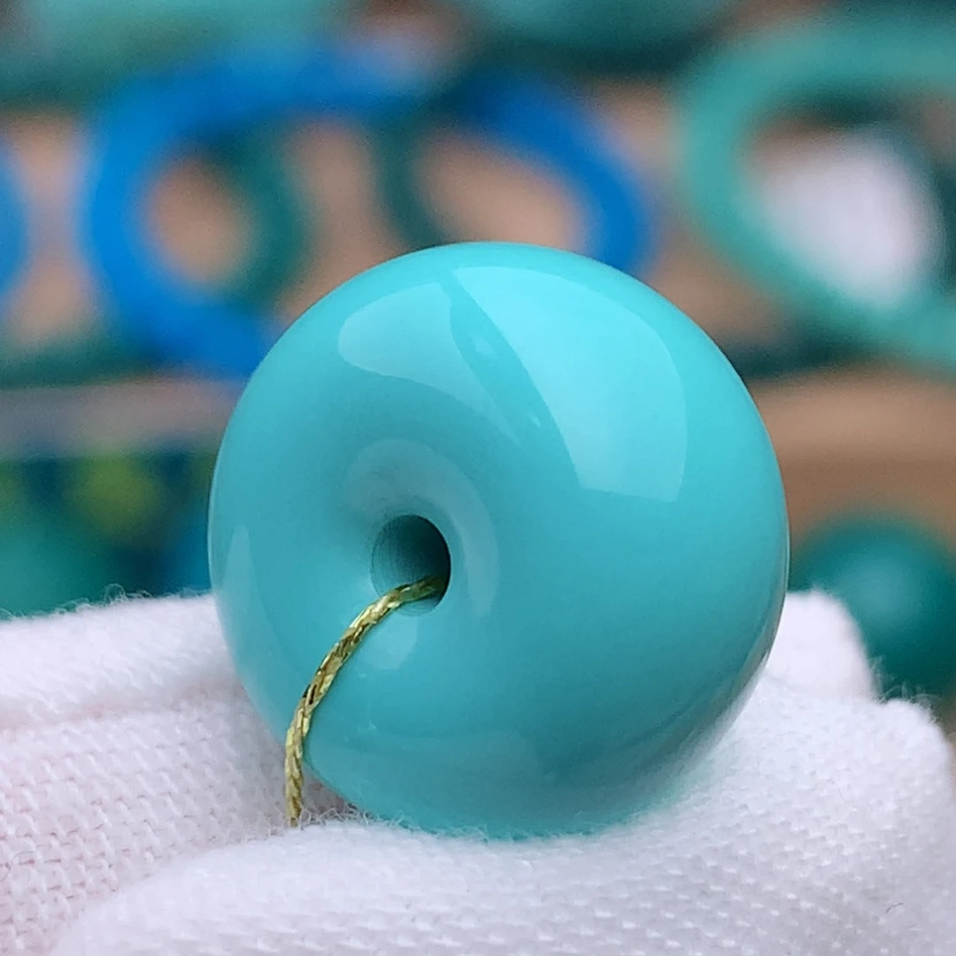 未镶嵌绿松石珠宝奇石14.4mm平安扣