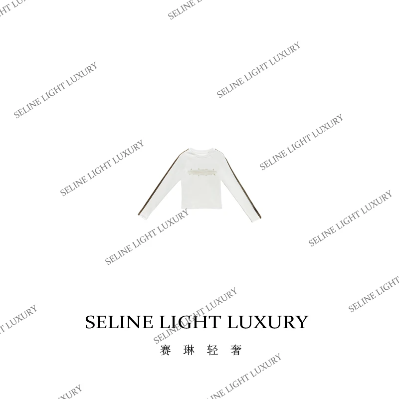 【24Q-136】2025 SELINE 秋冬简约视觉修身百搭时尚气质圆领上衣