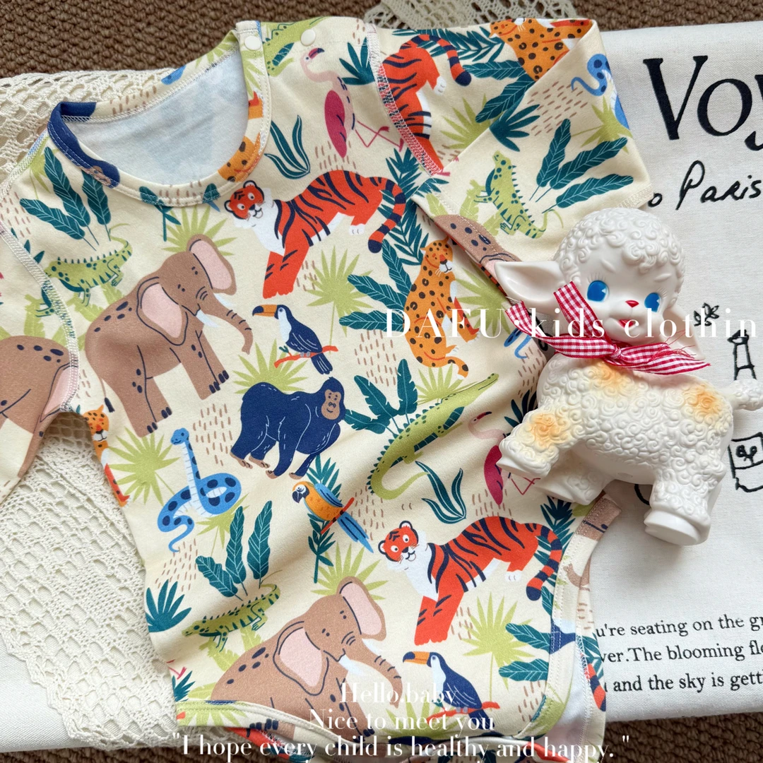 DAFU独家·【绝美野兽派】宝宝小众可爱纯棉长袖包屁衣卡通柔软百搭