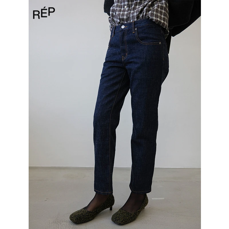 JUNWEILIN设计师品牌原色牛仔窄脚九分裤24CAPSULE TheREPUBLIQUE