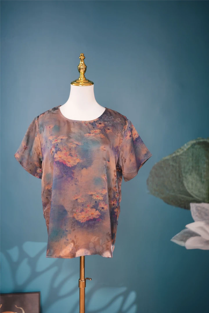 T14.香云纱女士短袖