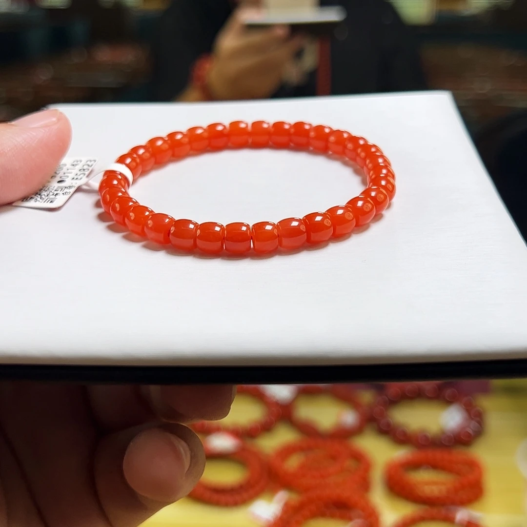 南红玛瑙未镶嵌手链6mm+