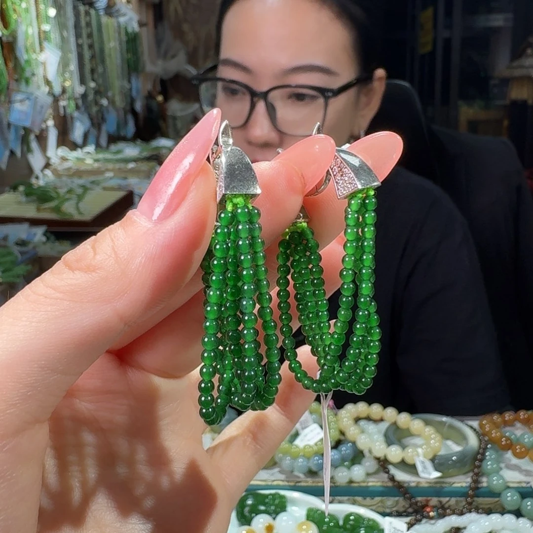 翡翠未镶嵌耳饰翡翠