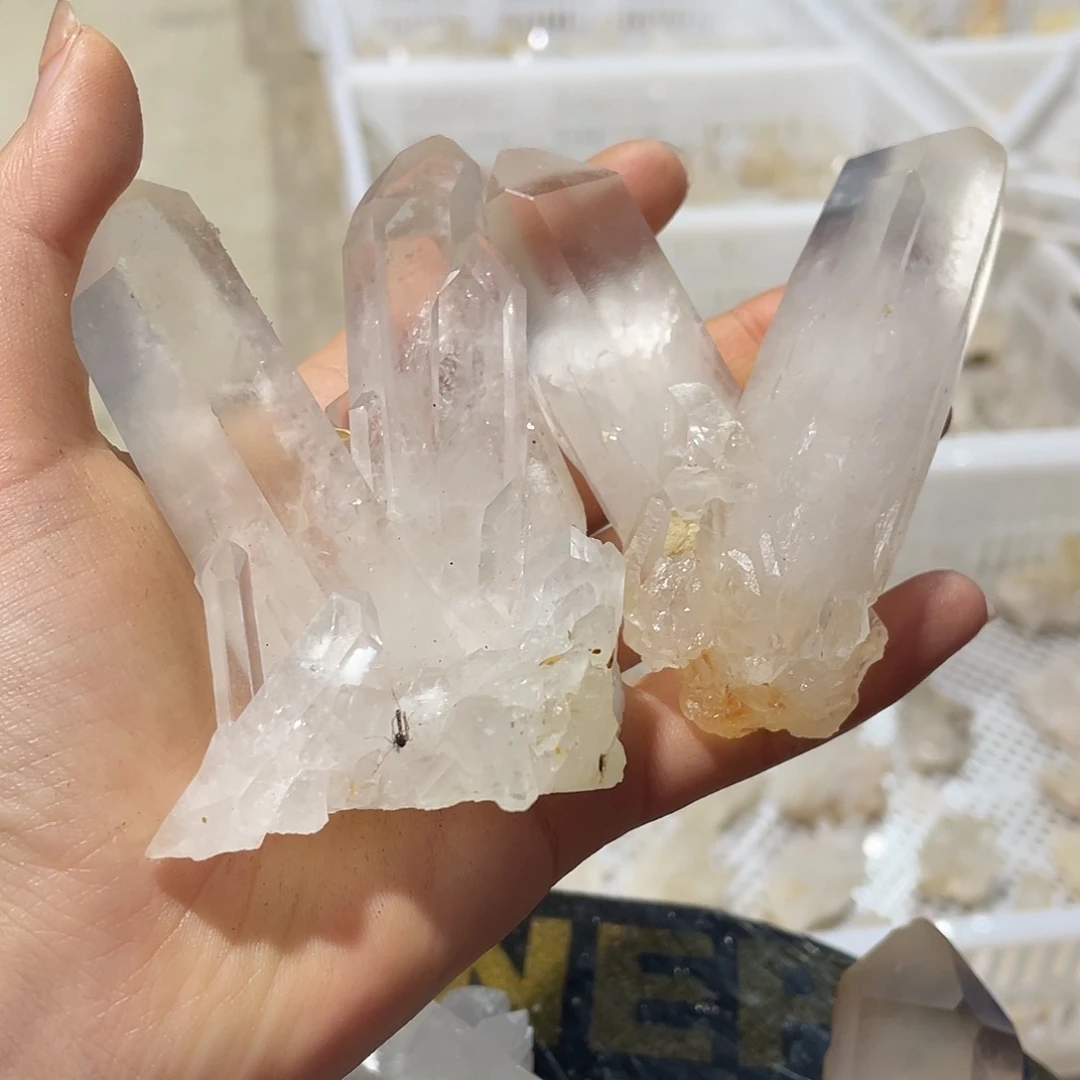 半***态水晶银S925镶嵌珠宝半成品